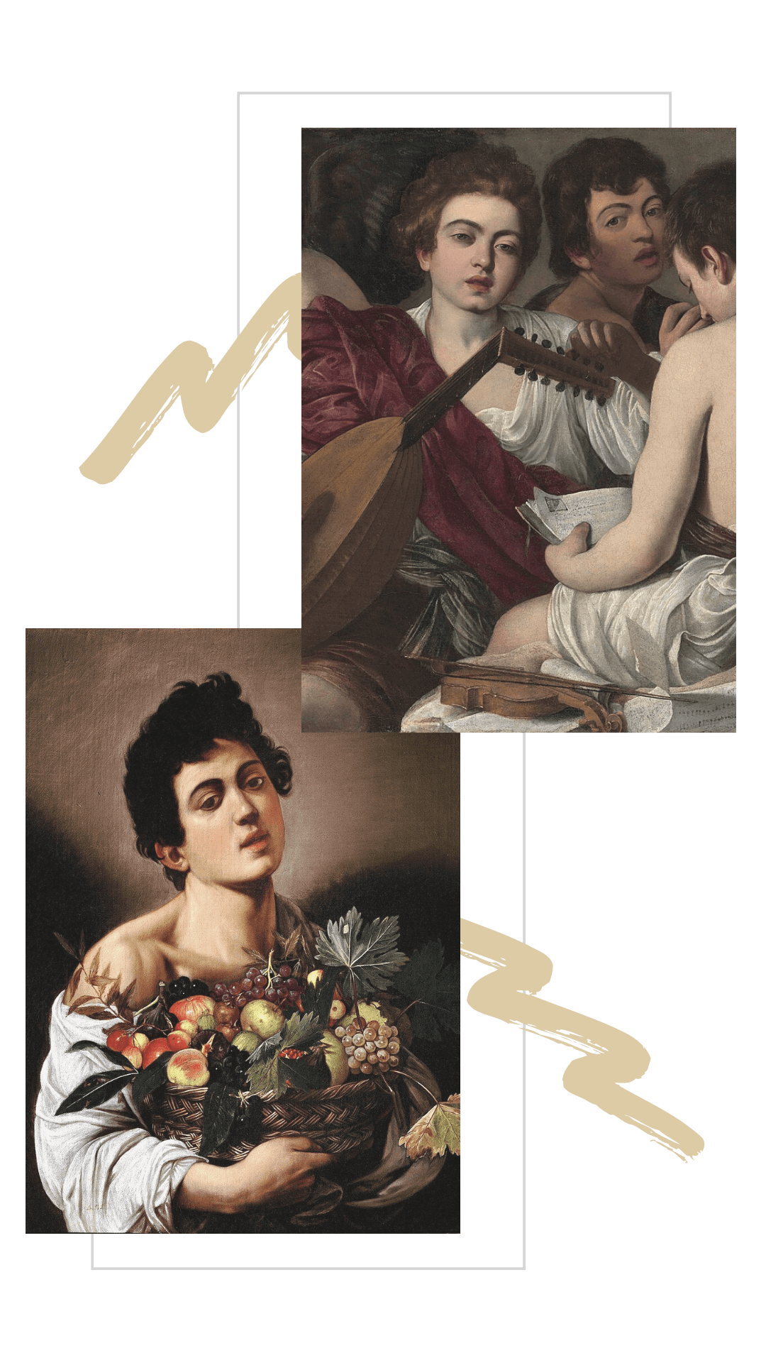 caravaggio boy with a fruit basket les musiciens